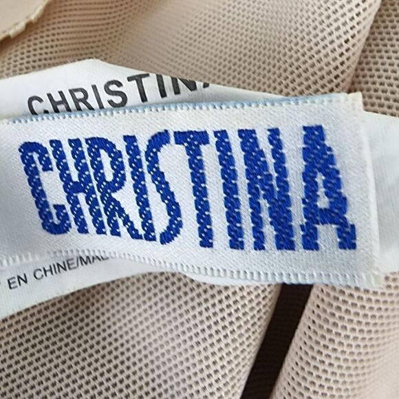 CHRISTINA ONE PIECE DOUBLE LINED SWIMSUIT BLACK AND WHITE SIZE 14 L - Picture 7 of 9